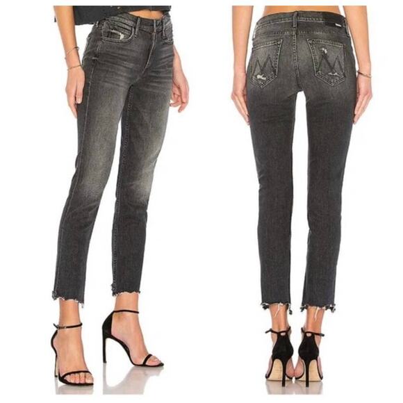 Mother Superior The Flirt Chew Straight Leg Jeans in Of Cats & Kings Size 26 - Picture 1 of 11